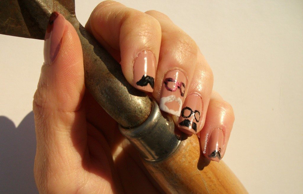 archaeo-nails-archaeologists-moustaches-nail-art-manicure-Valentina-Chirico-Evans-Binford-Childe-Wheeler