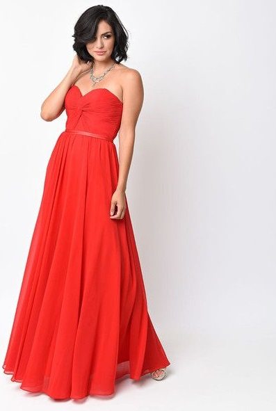 strapless-red-prom-dress
