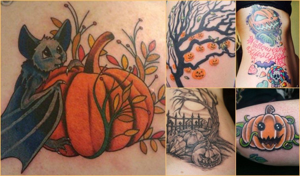 Halloween-themed-tattoo-pumpkin-tattoos