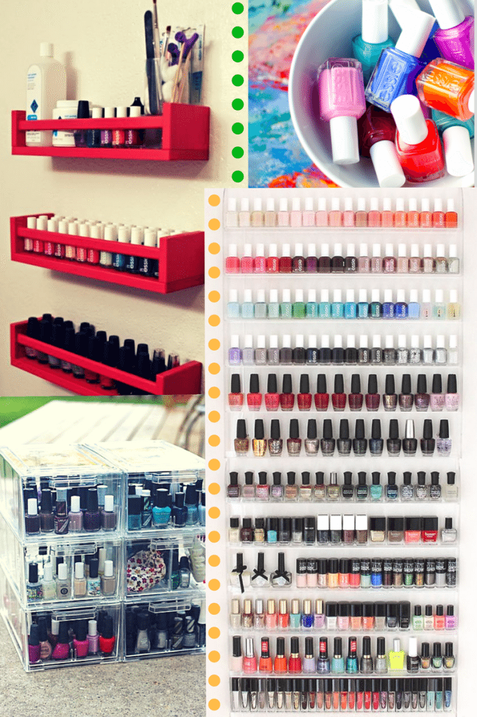 how-to-organise-nail-station-nail-polishes-how-to-storage-tips-postazione-manicure-consigli