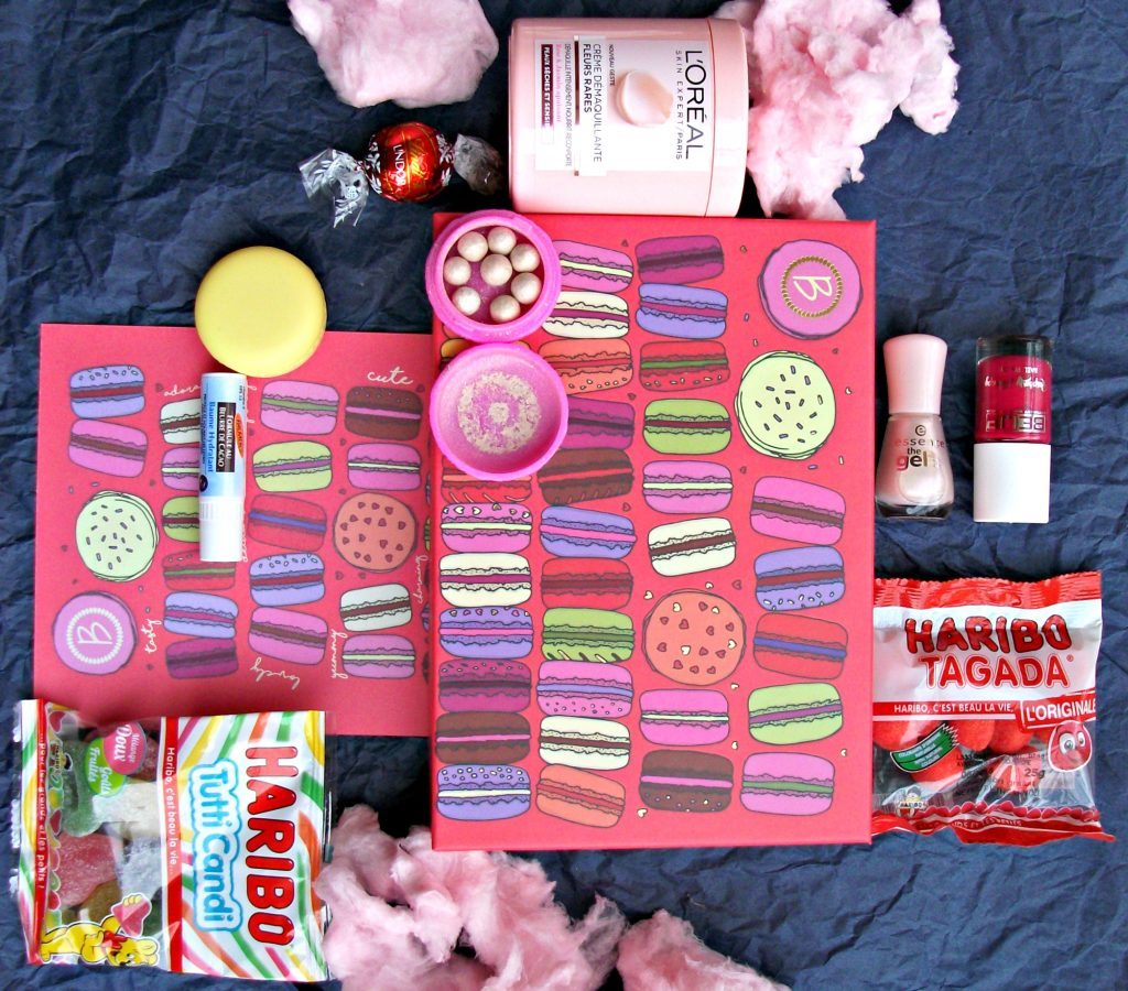 "Macaron Gloss Saga" Beautiful Box by Alfemminile (Aprile 2017). Beauty box review e contenuto. Novità L'Oreal, smalti e dolci Haribo