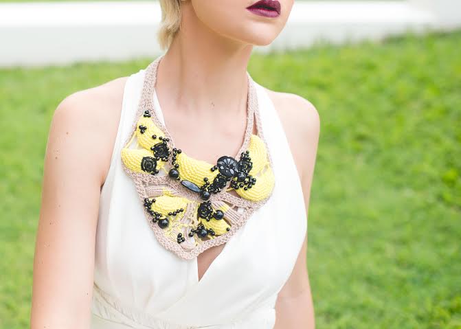 One-Neon-Yellow-handmade-crochet-necklace-Ink-&-Lace-Lorena-Balea-Raitz-Romainian-Point-Lace-Jewellery